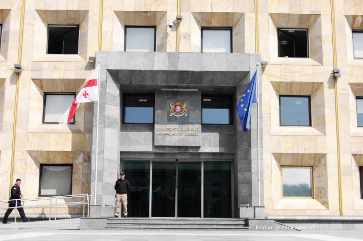 Das Regierungsgebäude Georgiens in der Hauptstadt Tbilisi.